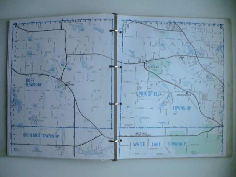 Michigan GREATER COUNTY BOOK MAP - 1998 Oakland & Genesee with 110 pages of Maps gallery