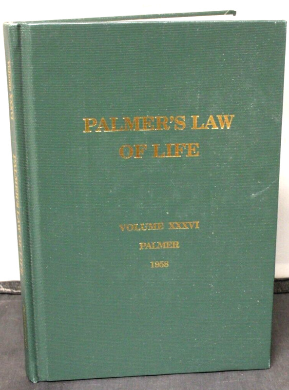 BJ Palmer Chiropractic Palmer’s Law of Life Volume XXXVI 1958 HC
