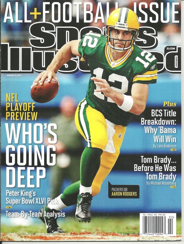 Sports Illustrated January 9 2012 Aaron Rodgers Green Bay Packers Newsstand !!