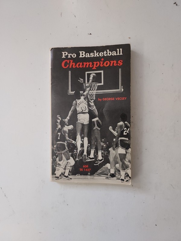 Paper Back Book George Vecsey Pro Basketball Champions VG
