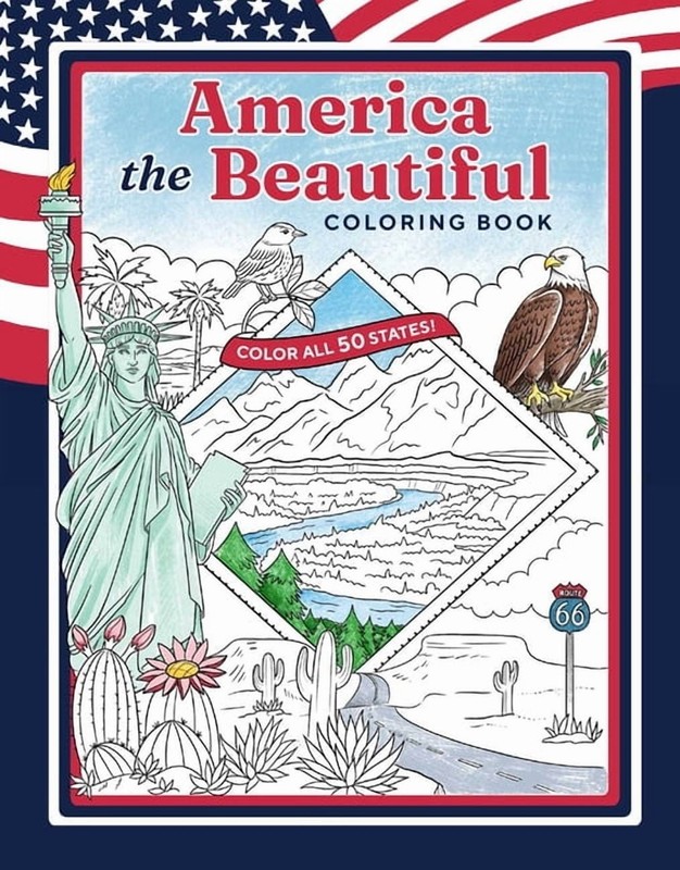 America the Beautiful Coloring Book : Color All 50 States!