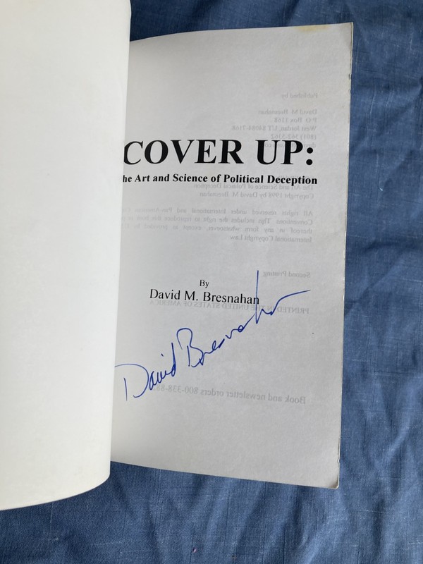 COVER UP ART & SCIENCE of POLITICAL DECEPTION Bill Clinton David Bresnahan Sgnd gallery