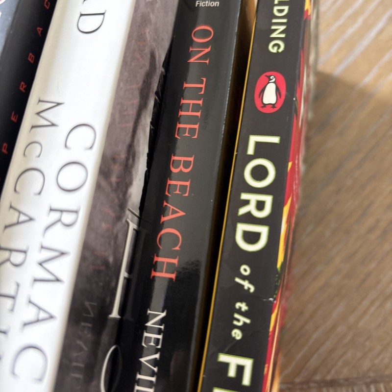 Lot of 6 Dystopian Book Lord of the Flies The Road Brave New World on the Beach gallery