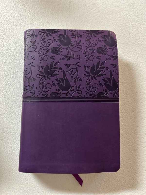 NKJV Large Print Reference Purple LeatherTouch Holy Bible 2013 Holman Publishers
