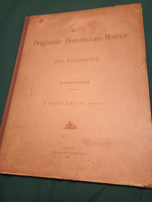 2070 Originelle Decorations -Motive By A. Kunstepochen 1889 Thurlemann Architect