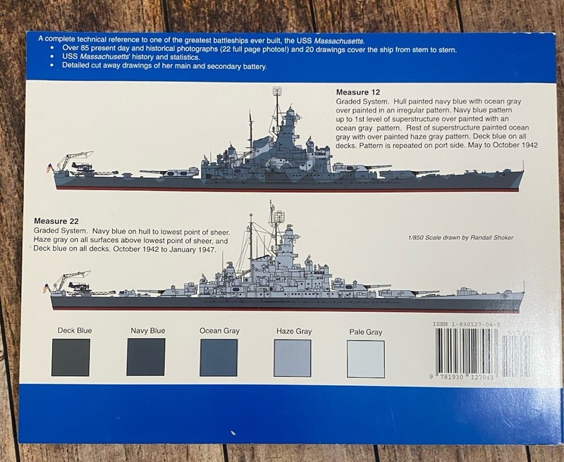 USS MASSACHUSETTS Technical Reference + Drawing Signed By Shoker WWII HISTORY gallery