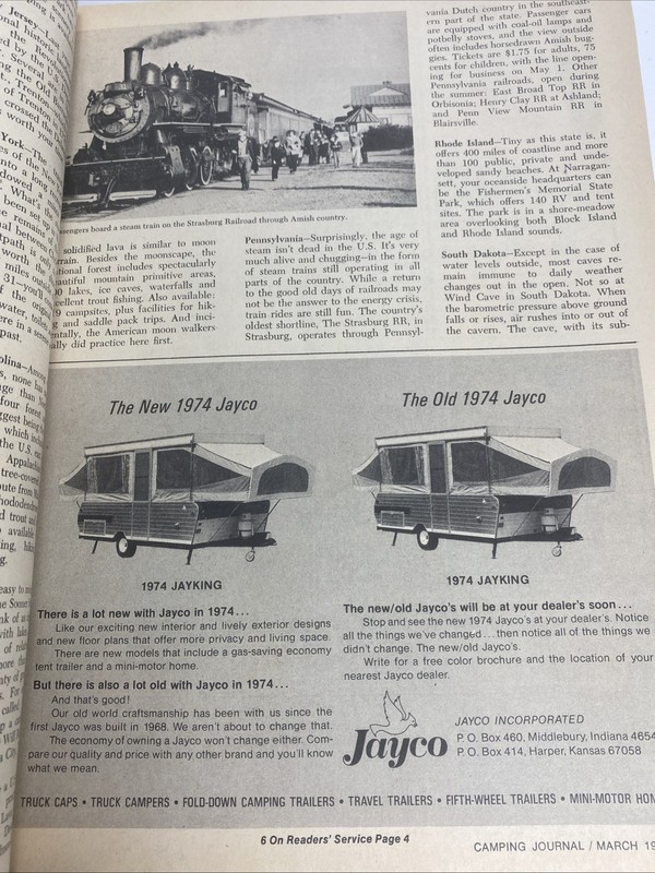 Camping Journal March 1974 Buyer's Guide Outdoor Recreation Magazine gallery