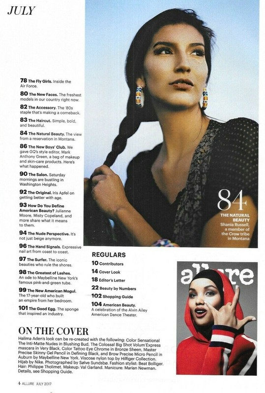 Allure Magazine Halima Aden American Beauty Mascara Nail Art Makeup Fashion gallery