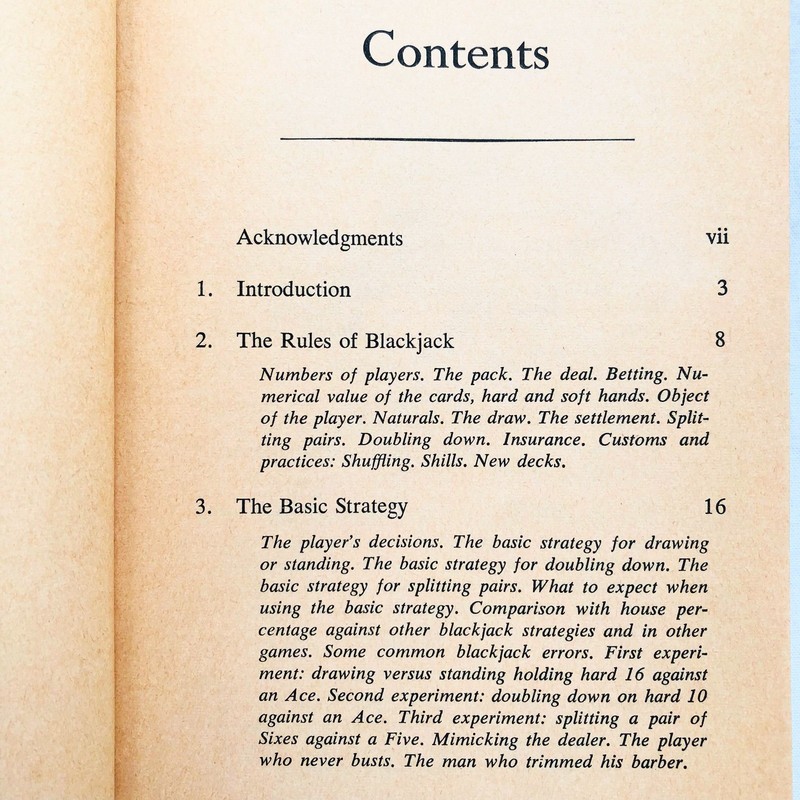 Beat The Dealer By Edward O. Thorp 1966 21 Twenty One Gambling Game Instructions gallery