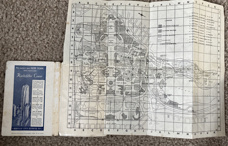 1939 NEW YORK CITY DAY & NIGHT GUIDE FOLDING MAP gallery