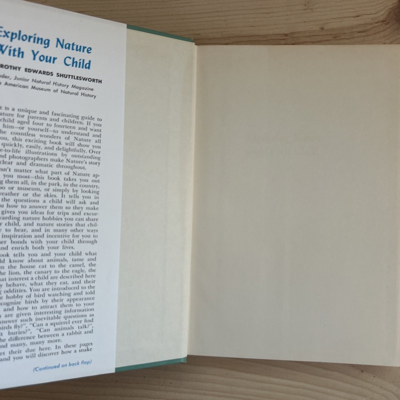 Exploring Nature with Your Child by Dorothy E. Shuttlesworth / 1952 HD w/ DJ gallery