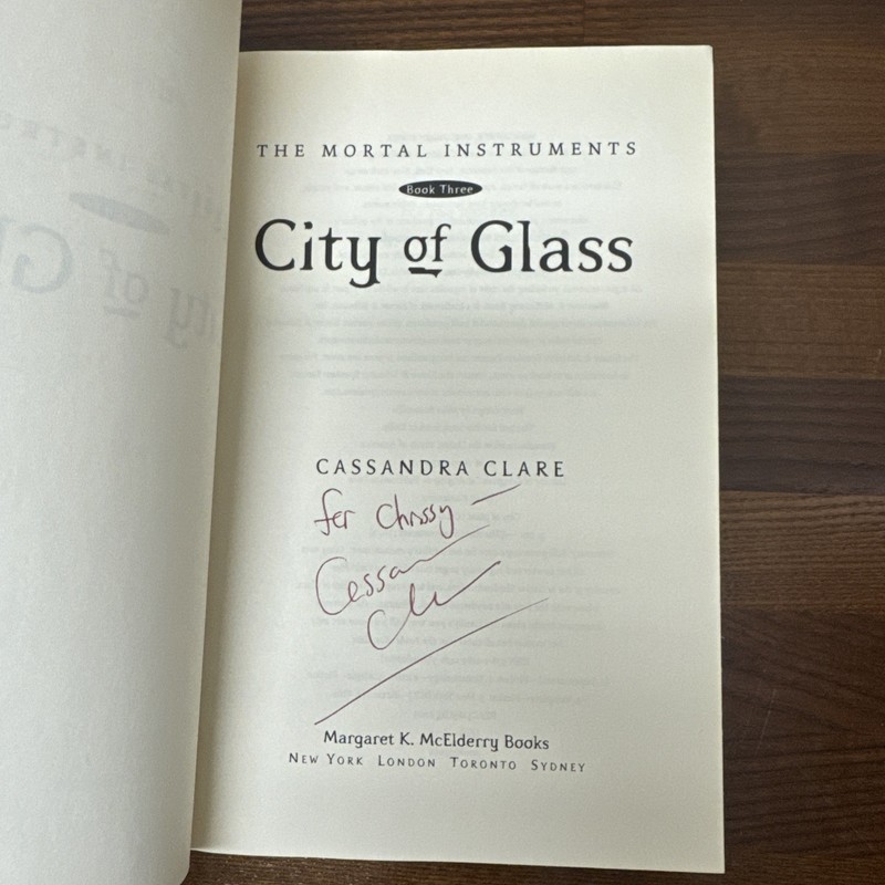 City of Glass (The Mortal Instruments) Book Three Signed By Author gallery