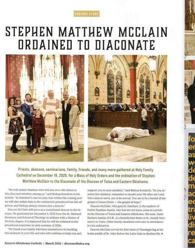 Eastern Oklahoma Catholic Magazine March 2026 Father Adrian Meneses Duarte Pries gallery