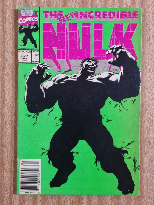 Incredible Hulk 377 1st Professor Hulk AUSTRALIAN PRICE VARIANT 1990 rare