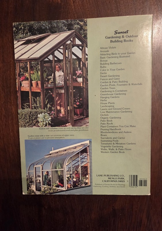Set of 3 books on Greenhouses, 2 by Sunset Publishing Staff, 1 by Ortho books gallery