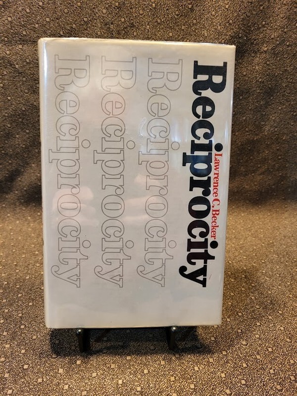 Lawrence Becker, RECIPROCITY HC DJ 1986 Near New Classic