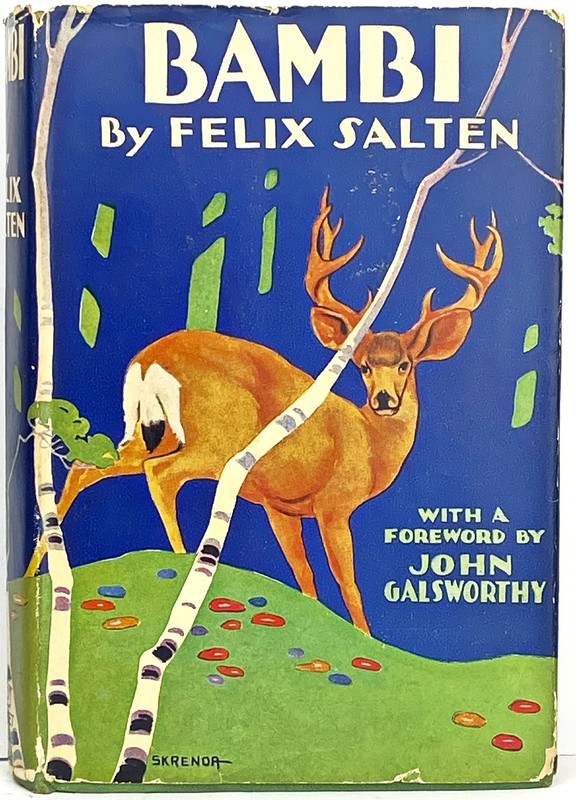 ©1928 BAMBI Antique FELIX SALTEN childrens Deer ART DECO Disney RARE ILLUSTRATED