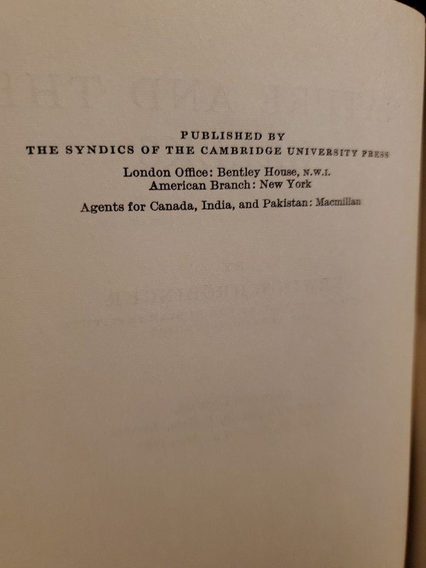 Nature and the Greeks By Erwin Schrodinger HCDJ 1954 gallery