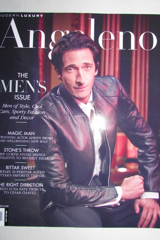Magazine – Fashion – Modern Luxury Angeleno April 2014 – Adrien Brody – Stone