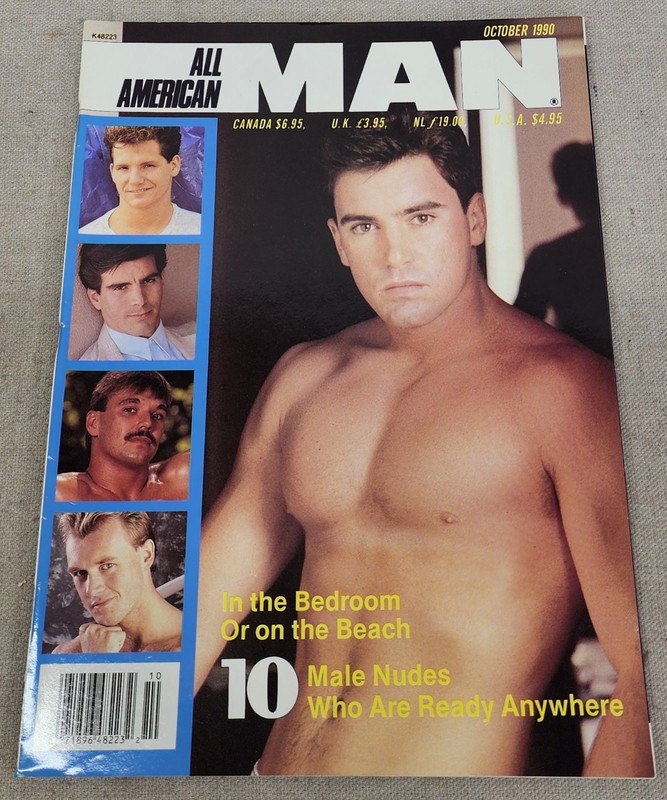 All American Man Magazine October 1990 Vintage Back Issue Gay Interest