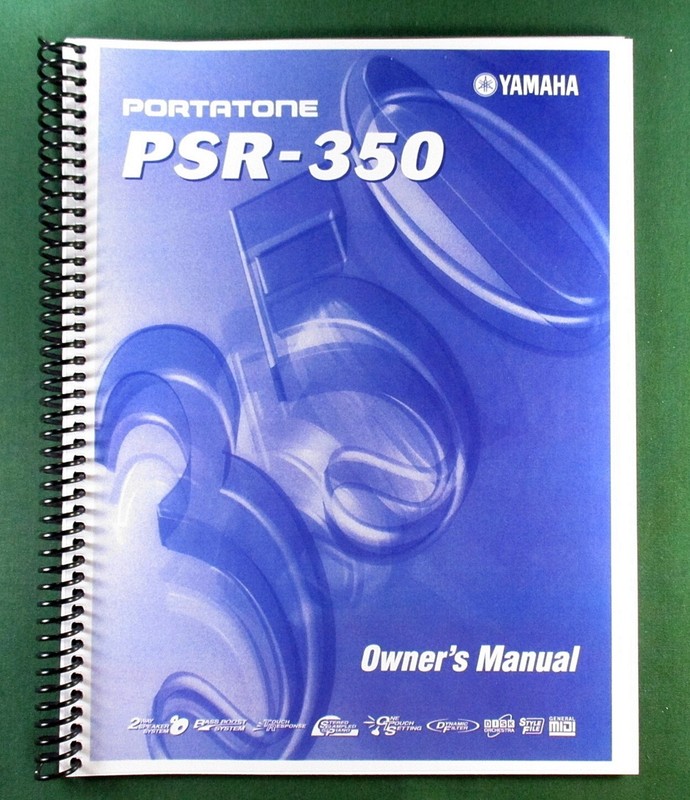 Yamaha PSR-350 Instruction Manual: 106 Pages & Protective Covers!