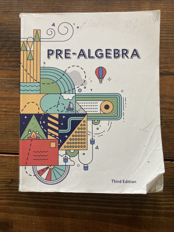 BJU Press Pre-Algebra. Student Text Blank Questions! (Third Edition). 7th Grade.