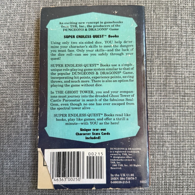 SUPER ENDLESS QUEST #2 Ghost Tower Paperback Book DUNGEONS & DRAGONS 1985 TSR gallery