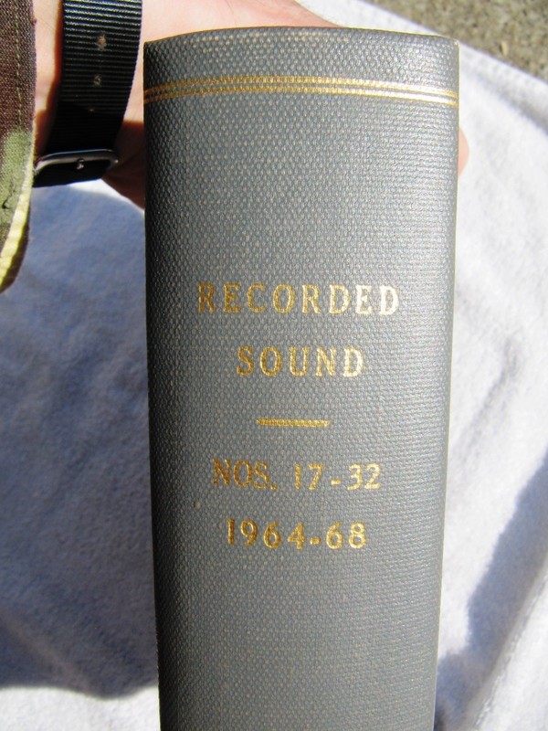 British Institute of RECORDED SOUND Journal Complete 1964-68 No 17-32 BIRS bound