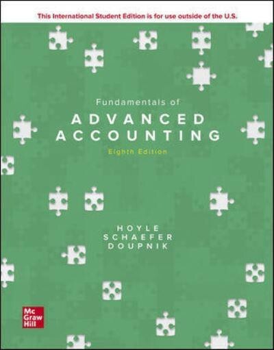 Connect Access Code Fundamentals of Advanced Accounting 8E By Joe Ben Hoyle