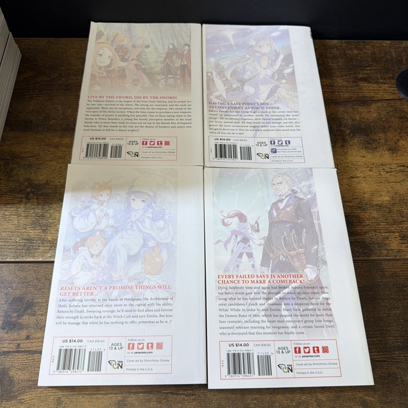 Lot of 14 Re:Zero Starting Life in Another World Books 1, 6-7, 10-15, 17-20 EX 5 gallery