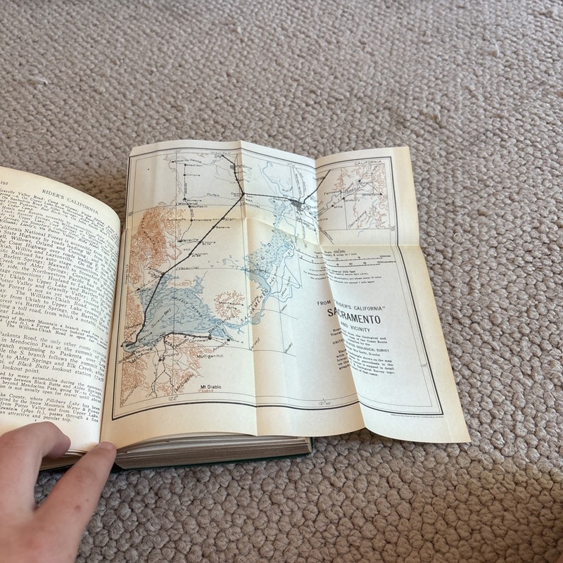 RIDER'S CALIFORNIA Guide For Travelers 1925 1st Edition Antique Book w/Maps gallery