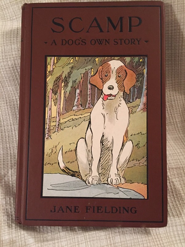 Scamp A Dog's Own Story Jane Fielding color hard cover book 1913 Platt & Peck Co gallery