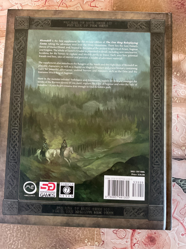 The One Ring RPG RIVENDELL hardcover HC Cubicle 7 Lord of the Rings gallery