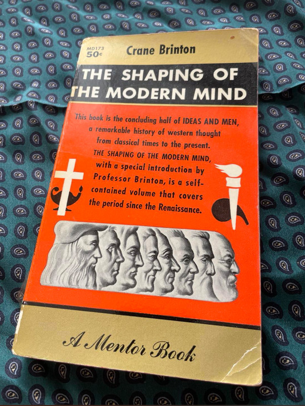 Shaping of Modern Mind Crane Brinton Paperback Mentor 1957 Edmund Burke