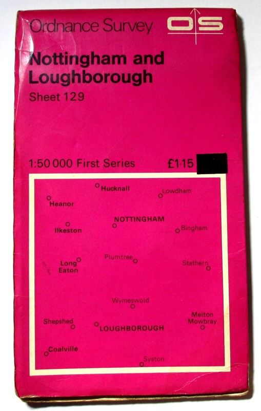 VGC OS Landranger Map (1:50,000) Sheet 129 NOTTINGHAM & LOUGHBOROUGH
