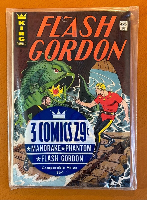 King comics Silver Age comic set, Flash Gordon #6, Phantom #23, Mandrake #6 MINT