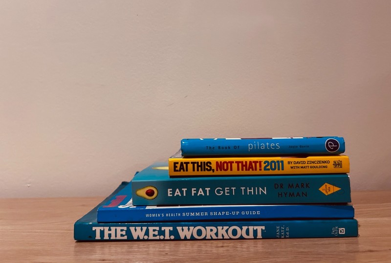 5 Book Bundle On Wellness, Pilates, Fitness, Nutrition, pre-owned
