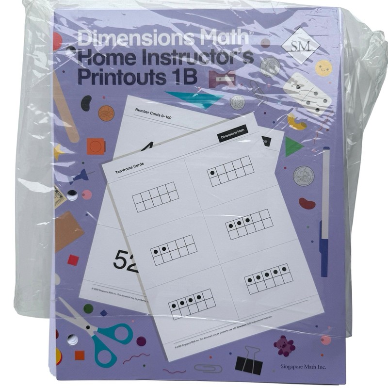 Dimensions Math Home Instructor’s Printouts 1B | Singapore Math Inc. [Unboun…