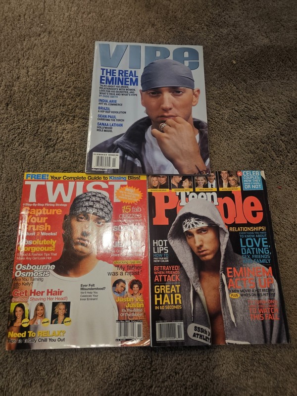 Lot of 3 Magazines Eminem Vibe Teen People and Twist Vintage