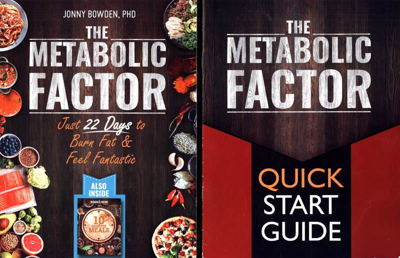 JONNY BOWDEN THE METABOLIC FACTOR & QUICK START GUIDE VERY GOOD
