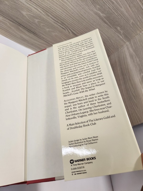 Scarlett by Alexandra Ripley Hardcover 1991 1st Edition Warner Books DJ gallery
