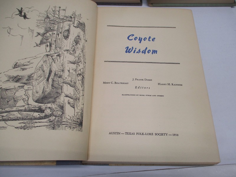1930's Lot 5 Straight TEXAS FOLK-LORE SOCIETY J Frank Dobie COYOTE WISDOM CM6062 gallery
