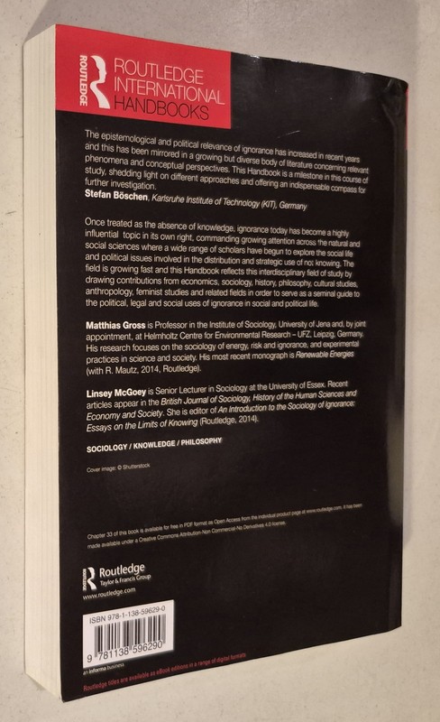 Routledge International Handbook of Ignorance Studies gallery