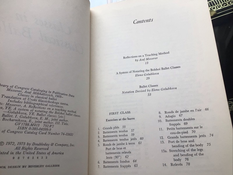 Classes in Classical Ballet by Asaf Messerer (1975, Hardcover) FIRST EDITION gallery