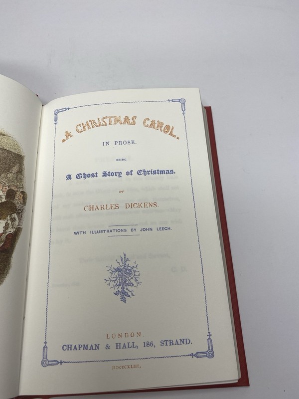 A Christmas Carol Charles Dickens Hardcover Red Gold Gilt Edge Pocket Edition⁠ gallery