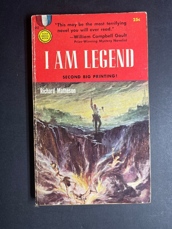 1957 I Am Legend by Richard Matheson Mass Market Paperback Gold Medal Book