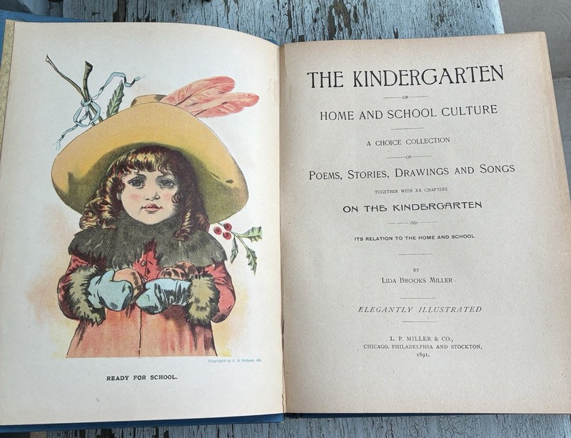 Kindergarten Home And School Culture 1891 First edition Lisa Brooks Miller Nice! gallery