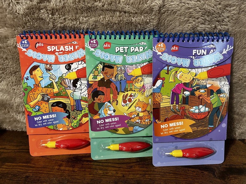 Water Magic Coloring Books-3 PK-Reusable-New Gift Sets