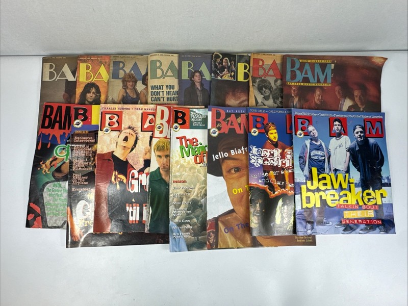 BAM magazine lot of 15x issues 1980s – 90s Rock N Roll Metal PUNK Music