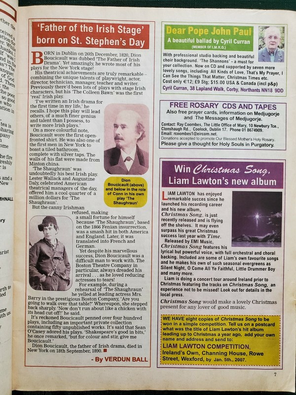 Ireland's Own Magazine, Dec 8, 2006, Christmas; Pigs & Potatoes - 127 pages gallery